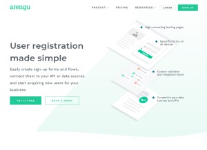 How arengu.com looks like on a tablet such as an iPad.