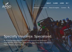 How argolimited.com looks like on a tablet such as an iPad.