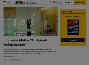 How argusdelassurance.com looks like on a tablet such as an iPad.