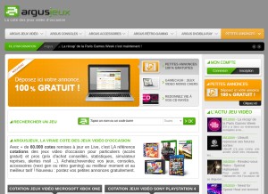 How argusjeux.fr looks like on a tablet such as an iPad.