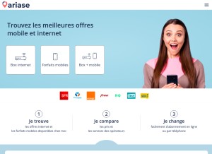 How ariase.com looks like on a tablet such as an iPad.