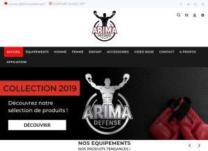 How arimadefense.fr looks like on a tablet such as an iPad.