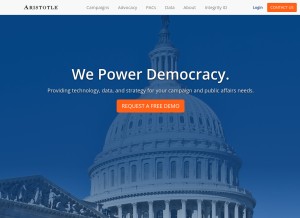 How aristotle.com looks like on a tablet such as an iPad.