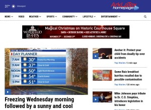 How arklatexhomepage.com looks like on a tablet such as an iPad.