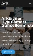 How arksigner.com looks like on a mobile device such as an iPhone.
