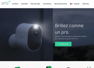 How arlo.com looks like on a tablet such as an iPad.