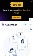 How armemberplugin.com looks like on a mobile device such as an iPhone.