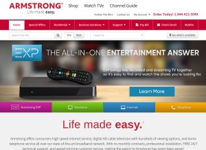 How armstrongonewire.com looks like on a tablet such as an iPad.