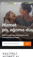 How armut.com looks like on a mobile device such as an iPhone.