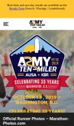 How armytenmiler.com looks like on a mobile device such as an iPhone.
