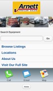 How arnettstrailers.com looks like on a mobile device such as an iPhone.