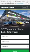 How arnoldclark.com looks like on a mobile device such as an iPhone.