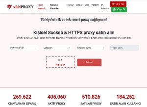 How arnproxy.com looks like on a tablet such as an iPad.