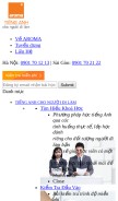 How aroma.vn looks like on a mobile device such as an iPhone.