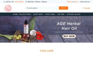 How aromaticgardenessence.com looks like on a tablet such as an iPad.