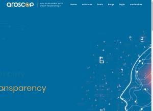 How aroscop.com looks like on a tablet such as an iPad.