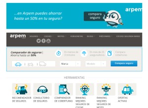 How arpem.com looks like on a tablet such as an iPad.