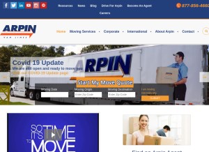 How arpin.com looks like on a tablet such as an iPad.