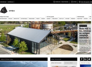 How arqa.com looks like on a tablet such as an iPad.