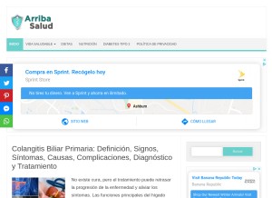 How arribasalud.com looks like on a tablet such as an iPad.