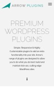 How arrowplugins.com looks like on a mobile device such as an iPhone.