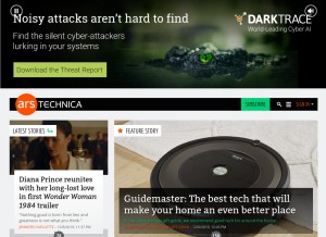 How arstechnica.com looks like on a tablet such as an iPad.