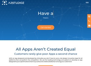 How arstudioz.com looks like on a tablet such as an iPad.