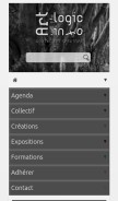 How art-logic.info looks like on a mobile device such as an iPhone.