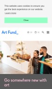 How artfund.org looks like on a mobile device such as an iPhone.