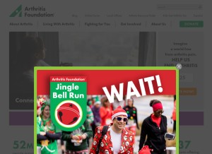 How arthritis.org looks like on a tablet such as an iPad.