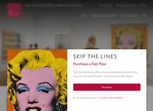 How artic.edu looks like on a tablet such as an iPad.