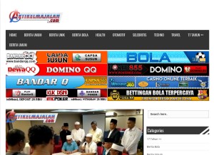 How artikelmajalah.com looks like on a tablet such as an iPad.