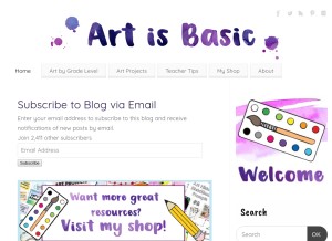 How artisbasic.com looks like on a tablet such as an iPad.