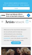 How artistsnetwork.com looks like on a mobile device such as an iPhone.