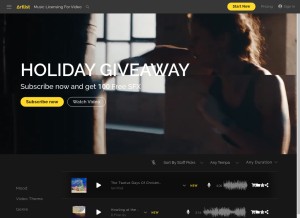 How artlist.io looks like on a tablet such as an iPad.