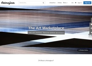 How artmajeur.com looks like on a tablet such as an iPad.