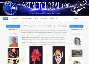 How artnetglobal.com looks like on a tablet such as an iPad.