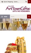 How arttowngifts.com looks like on a mobile device such as an iPhone.
