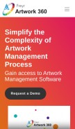 How artwork360.freyrsolutions.com looks like on a mobile device such as an iPhone.