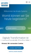 How arvato-systems.de looks like on a mobile device such as an iPhone.