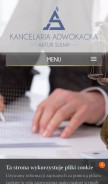 How as-adwokat.pl looks like on a mobile device such as an iPhone.