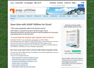 How asap-utilities.com looks like on a tablet such as an iPad.