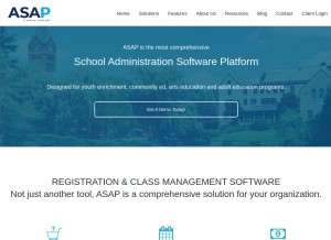 How asapconnected.com looks like on a tablet such as an iPad.