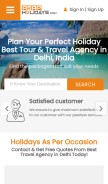 How asapholidays.com looks like on a mobile device such as an iPhone.