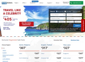 How asaptickets.com looks like on a tablet such as an iPad.