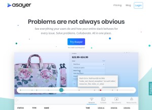 How asayer.io looks like on a tablet such as an iPad.