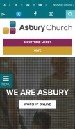 How asburyumcmadison.com looks like on a mobile device such as an iPhone.