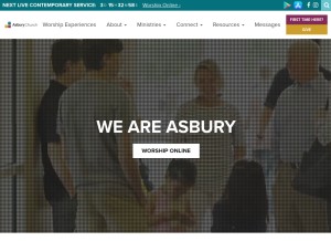 How asburyumcmadison.com looks like on a tablet such as an iPad.