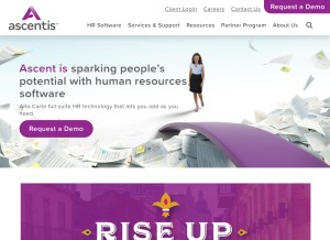 How ascentis.com looks like on a tablet such as an iPad.