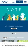 How asco.org looks like on a mobile device such as an iPhone.